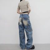 (Unisex) Biso Cargo Wide Denim