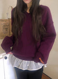 Nuan Daily V-Neck Label Loose Fit Knit