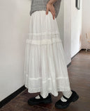 Kyope Dot Tiered Banding Long Skirt