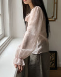 Hakim Romantic Shirred Frill Blouse