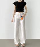 Summer Cooling Linen Cotton Wide Back Banding Pants