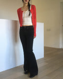 Clun Stripe Span Bootcut Denim Pants