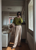 Comfort two-tuck wide slacks