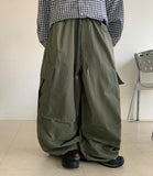 [unisex] Comedy banding string parachute cargo pants