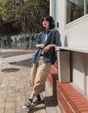 Jane Damage Half Denim Shirt