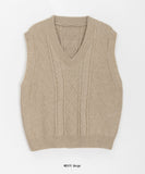 Seran Cable Knit Vest