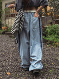 Poin Track Reverse Balloon Denim Pants
