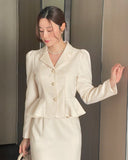 Daver Puff Peplum Short Jacket