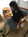 Loerin Shirred Cap Sleeve Blouse