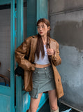 (UNISEX) Ed Leather Over Blazer