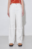 milky tassel cotton pants