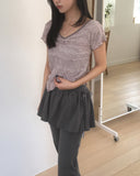 [Fake Layered] Cutin Ribbon Skirt Leggings Pile Skirt Pants