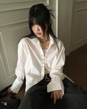 Tornet Western Eyelet String Slit Cotton Long Sleeve Shirt