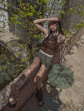 nylon strap cargo pocket skirt