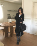 Piu Folding Diagonal Unbalance Midi Skirt