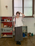 Kebu Nylon Cargo Banding Long Skirt