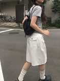 [Planning] Niu Shirring Short Sleeve T-Shirt