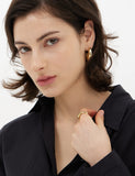 Champagne Full Moon Silver Clean Ring