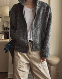 Rookie Mohair Cropped Hooded Jacket