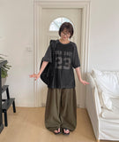 Ponbe Curved Cut Balloon Wide Pants