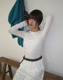 Ruer Frill Long Sleeve Layered T-Shirt