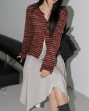 [MADE] Dilly Pile Color Matching Unbal A-line Layered Midi Skirt