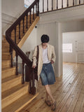 Sword Bermuda Denim Pants