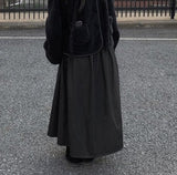 Bran Pintuck Cotton Long Skirt