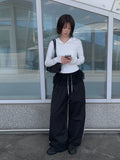 Tuki Dot Lace Line Track Wide Pants
