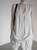 Airy Soft Scarf Sleeveless One Piece