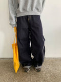 Muki Line Cut Raw Denim Wide Pants