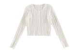 Round Twist Crop Cardigan