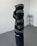 Deepa stripe hood knit