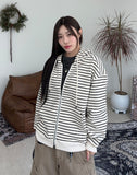 Kimo Stripe Hood Zip-Up