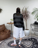 Rical Stripe Mesh Knit