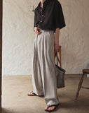 Cooling Belted Two-Tuck Slacks