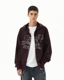 EMPTY STRIPE ZIP UP HOODIE