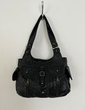 Wet vintage belt shoulder bag
