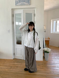 Tahui Snap Bijo Wide Cotton Pants