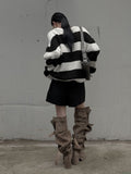 Stripe Overfit Knit Sweatshirt