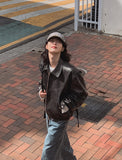 Roine Collar Leather Jacket
