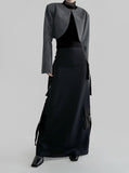 Tonka pocket color matching long skirt