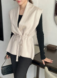Bagueto V-Neck Knit Vest Cardigan