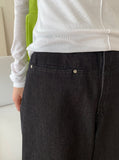 Sankyu Raw Denim Wide Pants