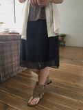 Must Dot Banding Midi Skirt