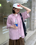 Masui check over hood shirt