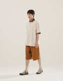 Chess Ringer Collar Short Sleeve T-shirt
