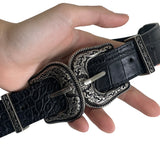 Two-buckle Western belt