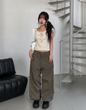 Leca Adjust Pintuck Balloon Nylon Pants