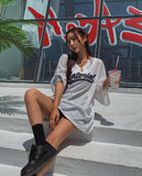 Beskitt V-neck mesh short-sleeved